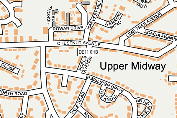 DE11 0HB map - OS OpenMap – Local (Ordnance Survey)