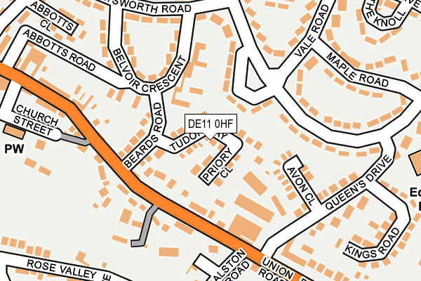 DE11 0HF map - OS OpenMap – Local (Ordnance Survey)