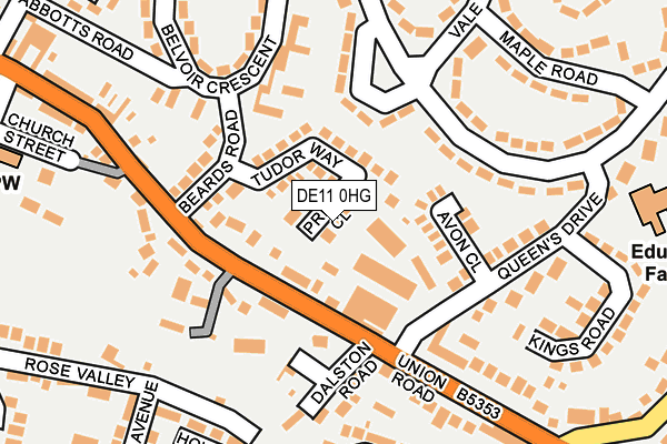 DE11 0HG map - OS OpenMap – Local (Ordnance Survey)