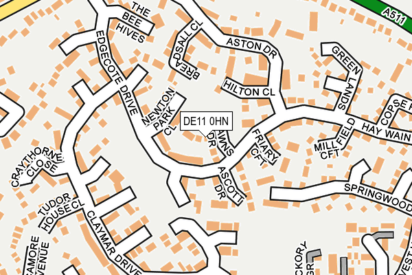 DE11 0HN map - OS OpenMap – Local (Ordnance Survey)