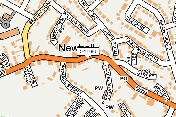 DE11 0HU map - OS OpenMap – Local (Ordnance Survey)