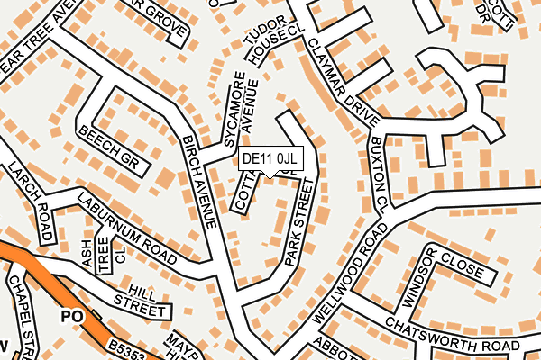 DE11 0JL map - OS OpenMap – Local (Ordnance Survey)