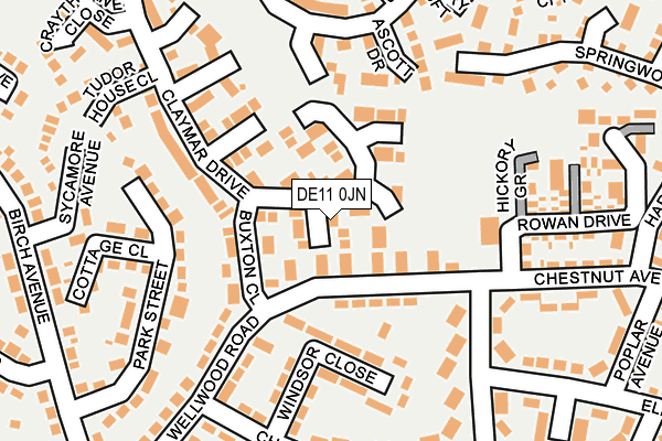 DE11 0JN map - OS OpenMap – Local (Ordnance Survey)