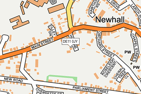 DE11 0JY map - OS OpenMap – Local (Ordnance Survey)