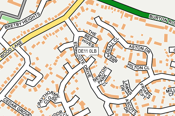 DE11 0LB map - OS OpenMap – Local (Ordnance Survey)