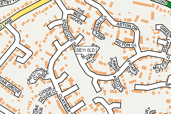 DE11 0LD map - OS OpenMap – Local (Ordnance Survey)