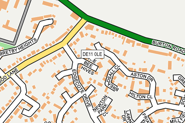 DE11 0LE map - OS OpenMap – Local (Ordnance Survey)