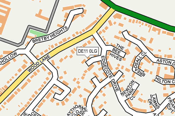 DE11 0LG map - OS OpenMap – Local (Ordnance Survey)