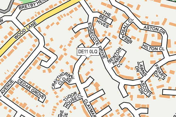 DE11 0LQ map - OS OpenMap – Local (Ordnance Survey)