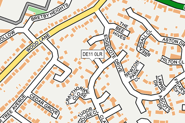 DE11 0LR map - OS OpenMap – Local (Ordnance Survey)