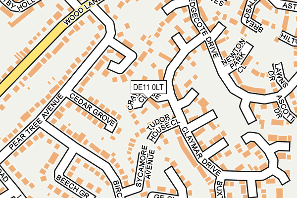 DE11 0LT map - OS OpenMap – Local (Ordnance Survey)