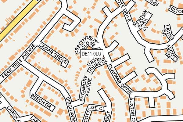 DE11 0LU map - OS OpenMap – Local (Ordnance Survey)