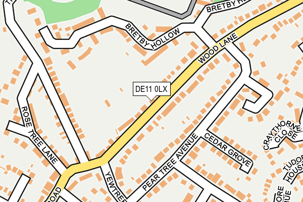 DE11 0LX map - OS OpenMap – Local (Ordnance Survey)