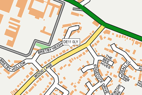 DE11 0LY map - OS OpenMap – Local (Ordnance Survey)