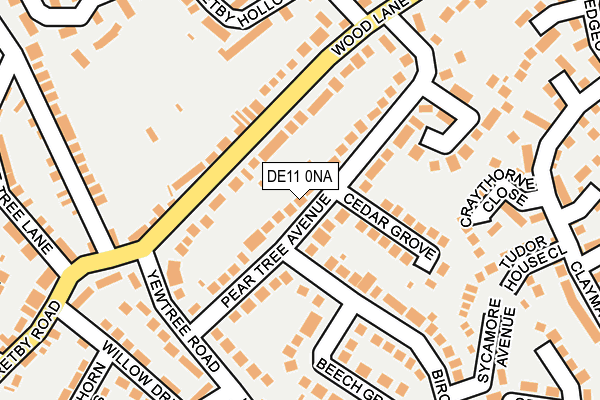 DE11 0NA map - OS OpenMap – Local (Ordnance Survey)