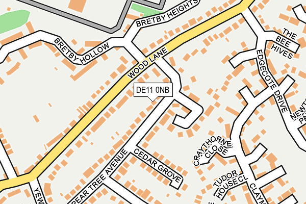 DE11 0NB map - OS OpenMap – Local (Ordnance Survey)