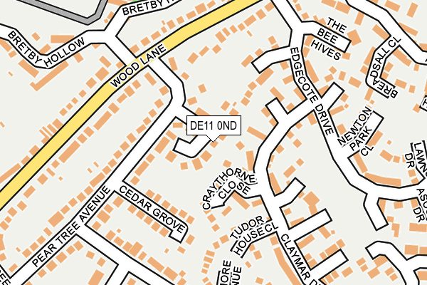 DE11 0ND map - OS OpenMap – Local (Ordnance Survey)