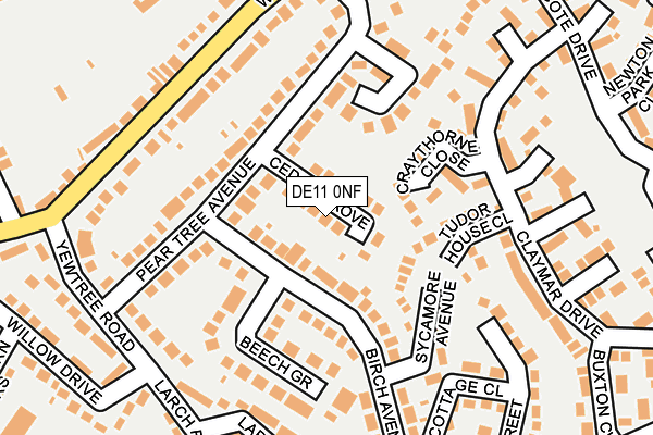DE11 0NF map - OS OpenMap – Local (Ordnance Survey)