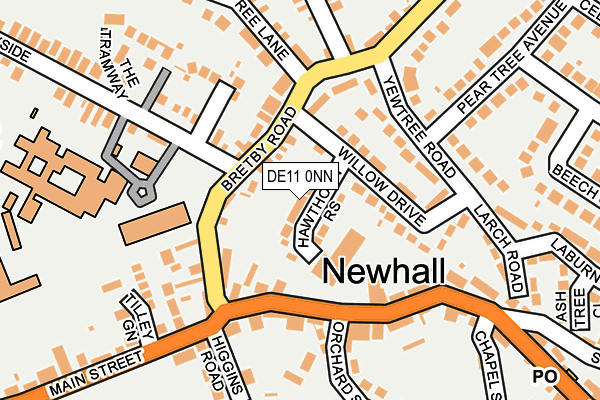 DE11 0NN map - OS OpenMap – Local (Ordnance Survey)