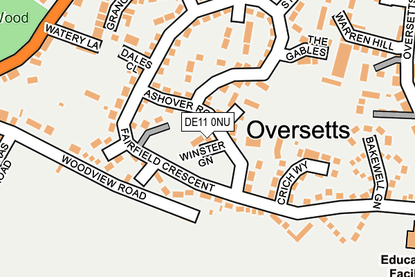 DE11 0NU map - OS OpenMap – Local (Ordnance Survey)
