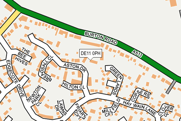 DE11 0PH map - OS OpenMap – Local (Ordnance Survey)