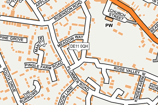 DE11 0QH map - OS OpenMap – Local (Ordnance Survey)