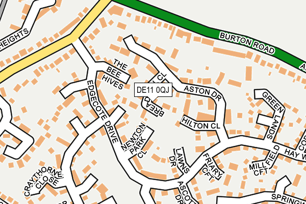 DE11 0QJ map - OS OpenMap – Local (Ordnance Survey)