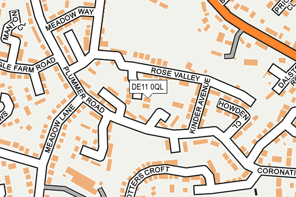 DE11 0QL map - OS OpenMap – Local (Ordnance Survey)