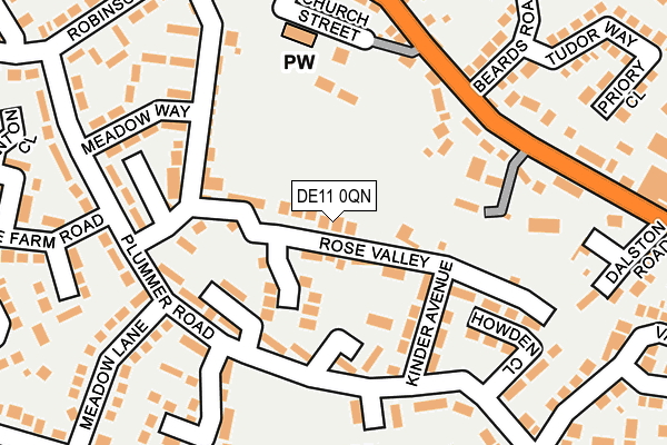 DE11 0QN map - OS OpenMap – Local (Ordnance Survey)