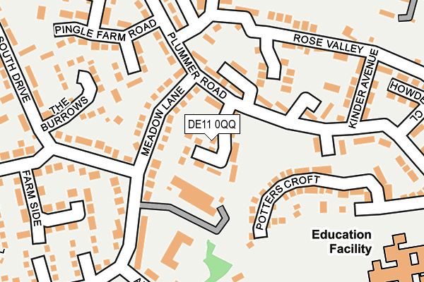 DE11 0QQ map - OS OpenMap – Local (Ordnance Survey)