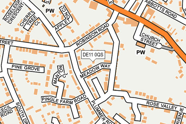 DE11 0QS map - OS OpenMap – Local (Ordnance Survey)