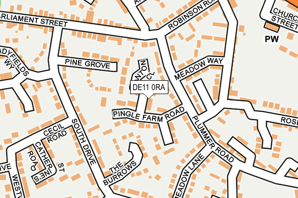 DE11 0RA map - OS OpenMap – Local (Ordnance Survey)