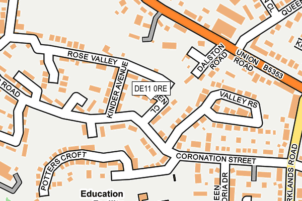 DE11 0RE map - OS OpenMap – Local (Ordnance Survey)