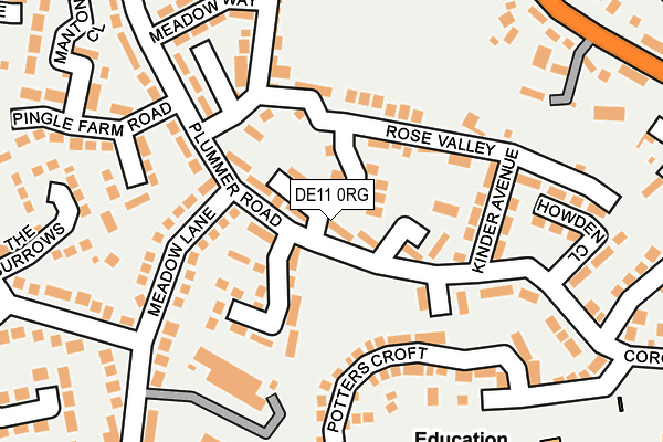 DE11 0RG map - OS OpenMap – Local (Ordnance Survey)