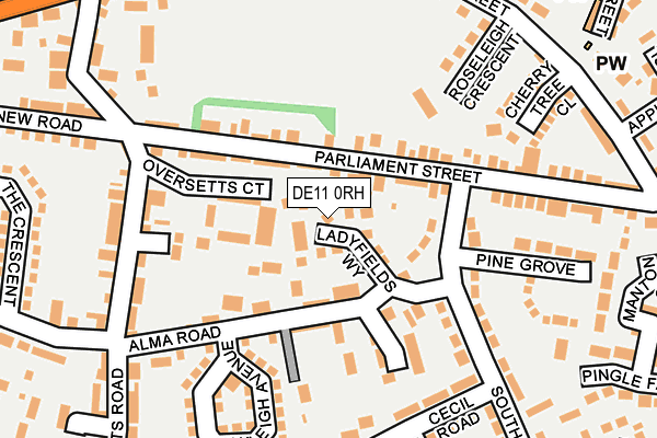 DE11 0RH map - OS OpenMap – Local (Ordnance Survey)