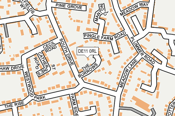 DE11 0RL map - OS OpenMap – Local (Ordnance Survey)