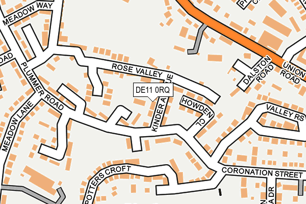 DE11 0RQ map - OS OpenMap – Local (Ordnance Survey)