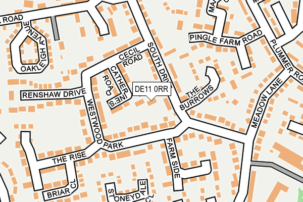 DE11 0RR map - OS OpenMap – Local (Ordnance Survey)