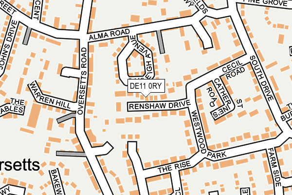 DE11 0RY map - OS OpenMap – Local (Ordnance Survey)