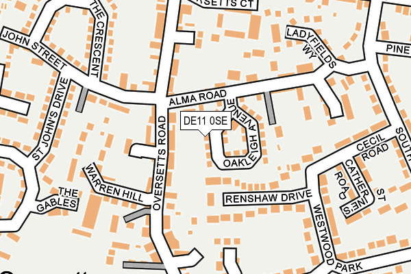 DE11 0SE map - OS OpenMap – Local (Ordnance Survey)