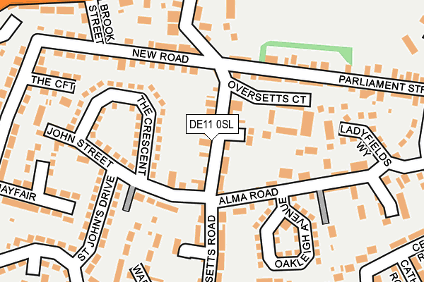 DE11 0SL map - OS OpenMap – Local (Ordnance Survey)