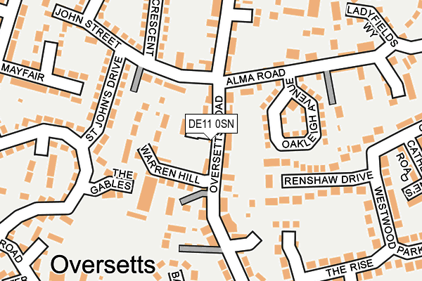 DE11 0SN map - OS OpenMap – Local (Ordnance Survey)