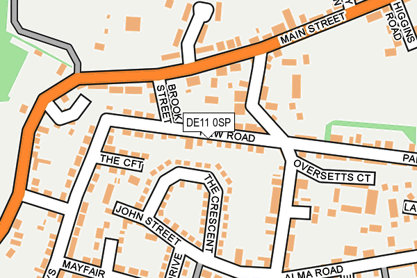 DE11 0SP map - OS OpenMap – Local (Ordnance Survey)