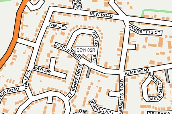 DE11 0SR map - OS OpenMap – Local (Ordnance Survey)