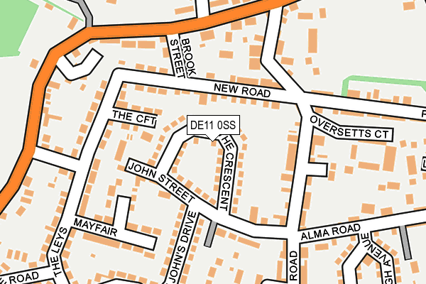 DE11 0SS map - OS OpenMap – Local (Ordnance Survey)