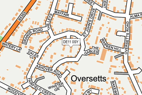 DE11 0SY map - OS OpenMap – Local (Ordnance Survey)