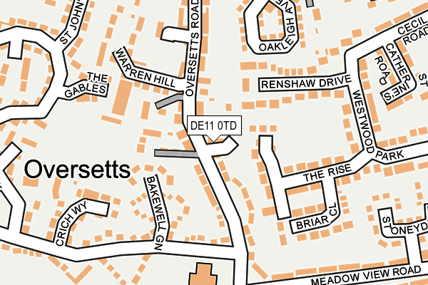 DE11 0TD map - OS OpenMap – Local (Ordnance Survey)