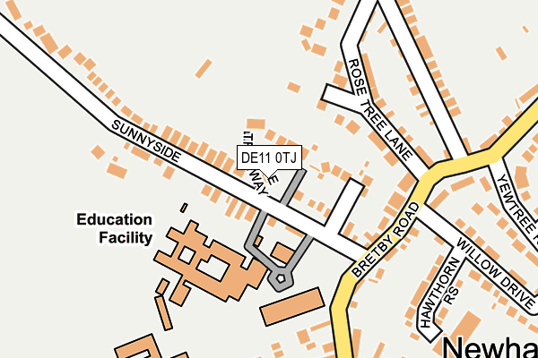 DE11 0TJ map - OS OpenMap – Local (Ordnance Survey)