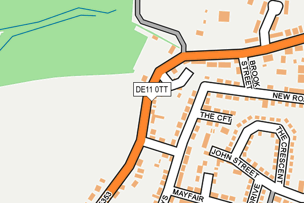 DE11 0TT map - OS OpenMap – Local (Ordnance Survey)
