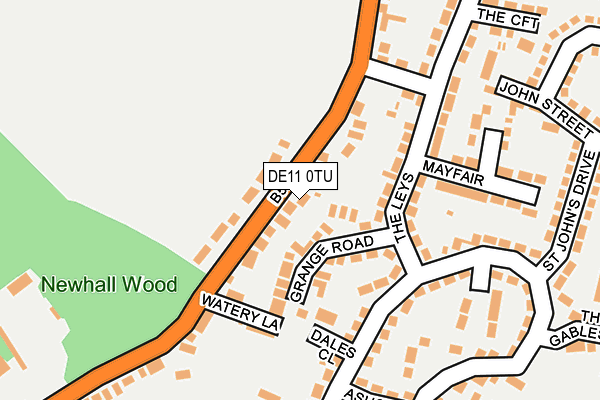 DE11 0TU map - OS OpenMap – Local (Ordnance Survey)